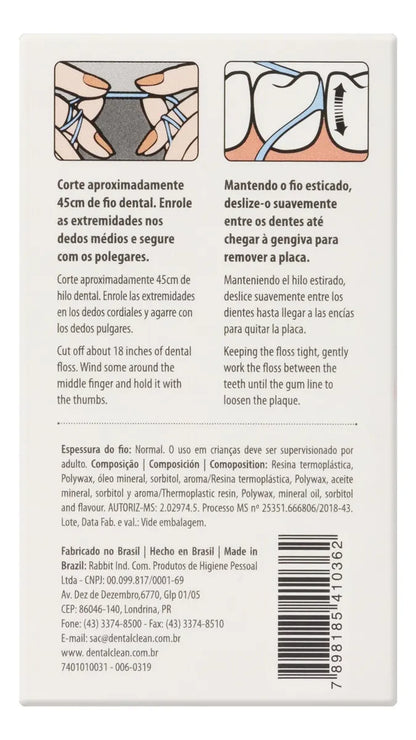 Hilo Dental Menta Dentalclean Expansivo 500m Empaque Económico