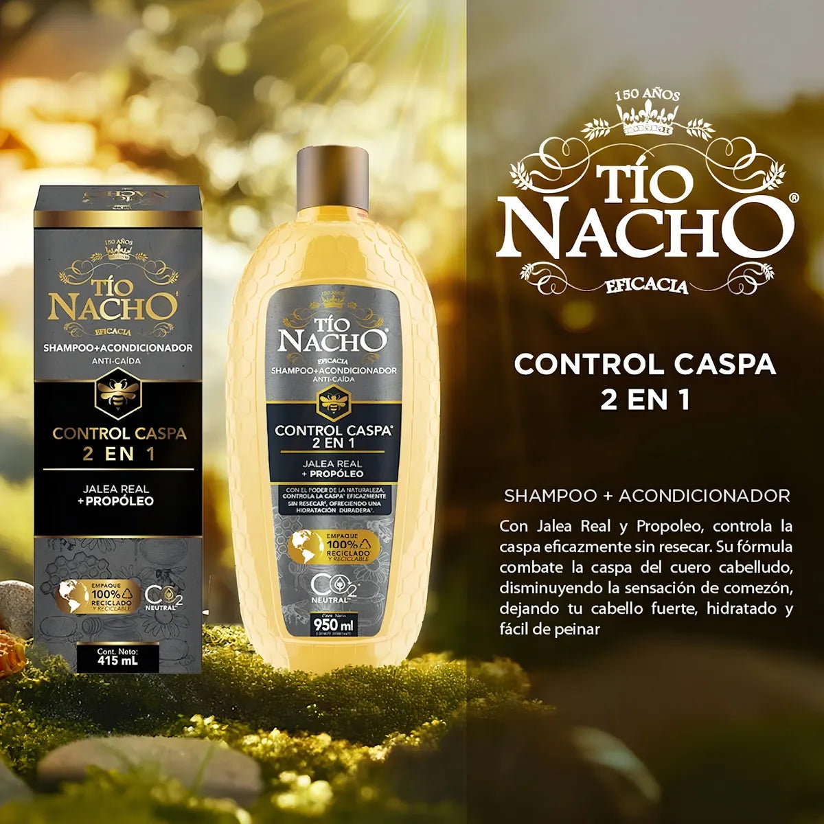 Tio Nacho 2 En 1 Shampoo + Acondicionador Anti Caspa, 415ml