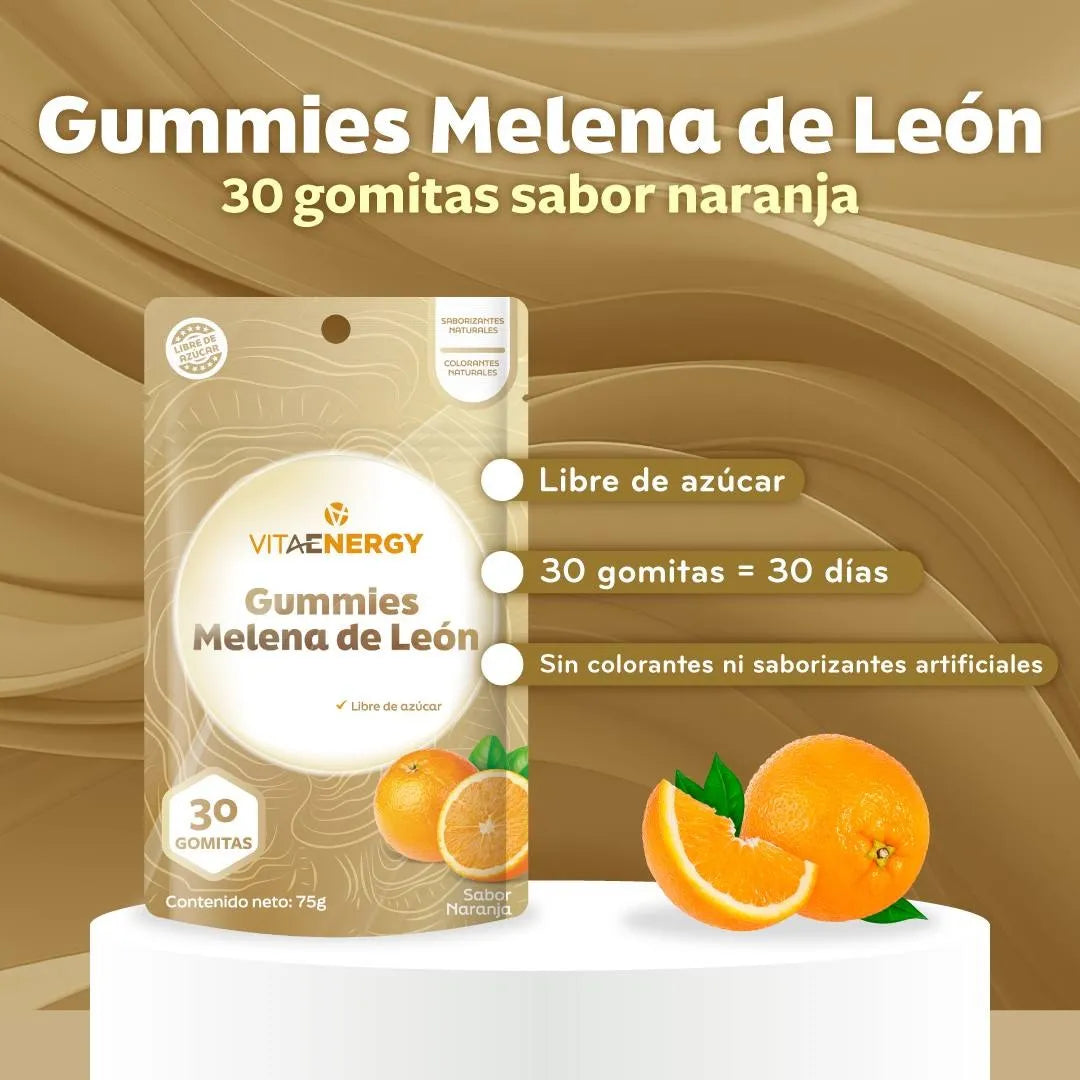 Melena De León X 30 Gomitas Sabor Naranja Vitaenergy Naranja