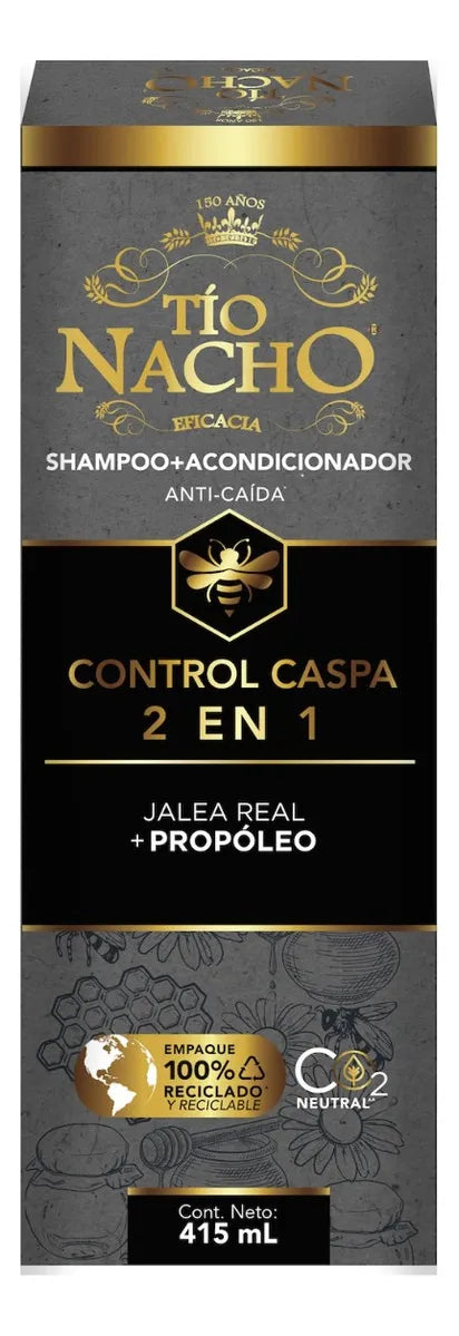 Tio Nacho 2 En 1 Shampoo + Acondicionador Anti Caspa, 415ml