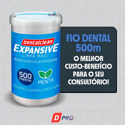 Hilo Dental Menta Dentalclean Expansivo 500m Empaque Económico